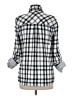 Michael Stars Checkered-gingham Silver Long Sleeve Button-Down Shirt Size Med (1) - photo 2