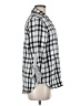 Michael Stars Checkered-gingham Silver Long Sleeve Button-Down Shirt Size Med (1) - photo 4