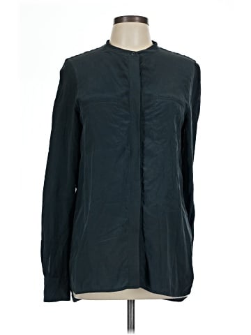 Vince. Long Sleeve Silk Top (view 1)