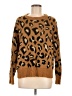 Thyme and Honey Animal Print Brown Pullover Sweater Size M - photo 1