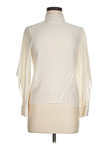 Iris & Ink Long Sleeve Silk Top (view 1)