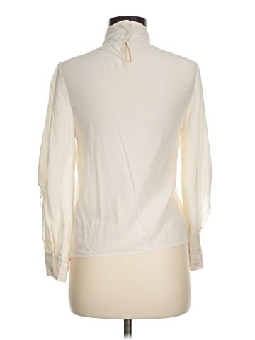 Iris & Ink Long Sleeve Silk Top (view 2)