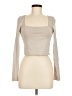 90 Degree by Reflex Tan Long Sleeve Top Size M - photo 1