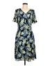 Talbots Print Blue Casual Dress Size 6 - photo 1