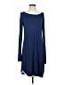 LA Made Solid Blue Casual Dress Size S - photo 1