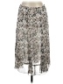 Assorted Brands 100% Polyester Print Gray White Casual Skirt Size 4 - photo 1
