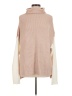 VICI Color Block Tan Turtleneck Sweater Size M - photo 1