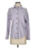 If It Were Me Houndstooth Purple Long Sleeve Blouse Size XS - photo 1