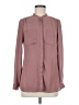 H&M 100% Polyester Burgundy Long Sleeve Blouse Size 6 - photo 1