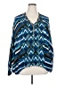 Lane Bryant 100% Polyester Blue 3/4 Sleeve Blouse Size 18 - 20 Plus - photo 1