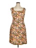 SO Print Orange Casual Dress Size XL - photo 1