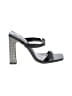 Azalea Wang Gray Black Sandals Size 6 1/2 - photo 1