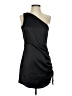 Glam 100% Polyester Solid Black Cocktail Dress Size S - photo 1