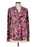 IMAN Paisley Purple Long Sleeve Blouse Size L - photo 1