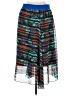 Lularoe 100% Polyester Print Teal Casual Skirt Size M - photo 1