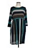 Egs Stripes Teal Casual Dress Size XL - photo 1