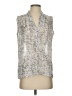 Danny & Nicole Silver Sleeveless Blouse Size S - photo 1