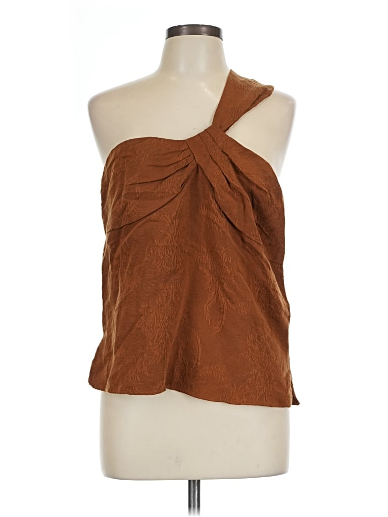 Pre-owned Veronica Beard Sleeveless Blouse In Brown