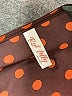 Red Lolly 100% Polyester Polka Dots Brown Short Sleeve Blouse Size L - photo 7