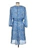 Julio 100% Polyester Paisley Blue Casual Dress Size 8 - photo 2