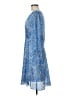 Julio 100% Polyester Paisley Blue Casual Dress Size 8 - photo 5
