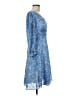 Julio 100% Polyester Paisley Blue Casual Dress Size 8 - photo 4