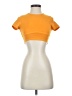 Assorted Brands Orange Yellow Short Sleeve Turtleneck Size S - photo 1