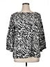 Halogen Animal Print Silver 3/4 Sleeve Blouse Size XL - photo 1