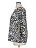Halogen Animal Print Silver 3/4 Sleeve Blouse Size XL - photo 5
