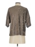 Deletta Metallic Silver Short Sleeve Blouse Size S - photo 2