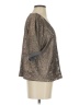 Deletta Metallic Silver Short Sleeve Blouse Size S - photo 4
