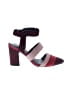 Cecelia New York Color Block Burgundy Red Heels Size 7 - photo 1