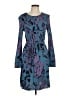 Tory Burch Print Blue Casual Dress Size L - photo 1