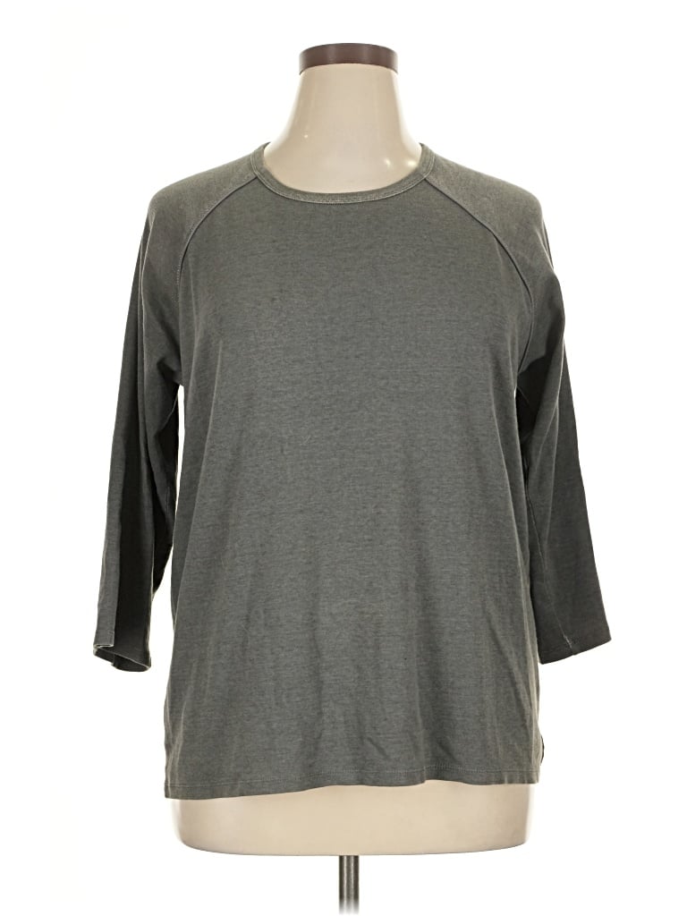 Pre-owned Armani Exchange 3/4 Sleeve T-shirt In Gray