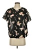 Bellerose Floral Black Short Sleeve Blouse Size XS (0) - photo 1