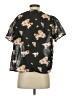 Bellerose Floral Black Short Sleeve Blouse Size XS (0) - photo 2