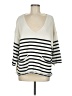 Zara Stripes Ivory Pullover Sweater Size M - photo 1