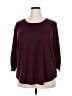 I.N. Studio Burgundy 3/4 Sleeve T-Shirt Size 3X - photo 1