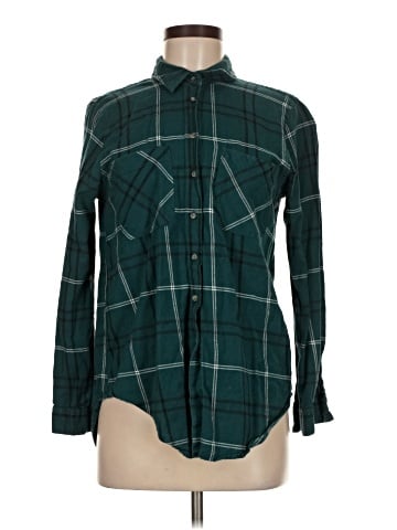 Topshop Long Sleeve Button-Down Shirt (view 1)
