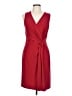Chaps Solid Red Cocktail Dress Size L - photo 1