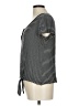 Misia Stripes Black Short Sleeve Top Size L - photo 5