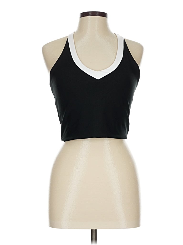 Pre-owned Ypb Tank Top Black Halter Neckline Tops