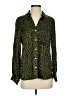 Zara Animal Print Green Long Sleeve Blouse Size XS - photo 1
