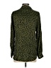 Zara Animal Print Green Long Sleeve Blouse Size XS - photo 2