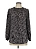 Ann Taylor LOFT 100% Polyester Polka Dots Black Long Sleeve Blouse Size M - photo 1