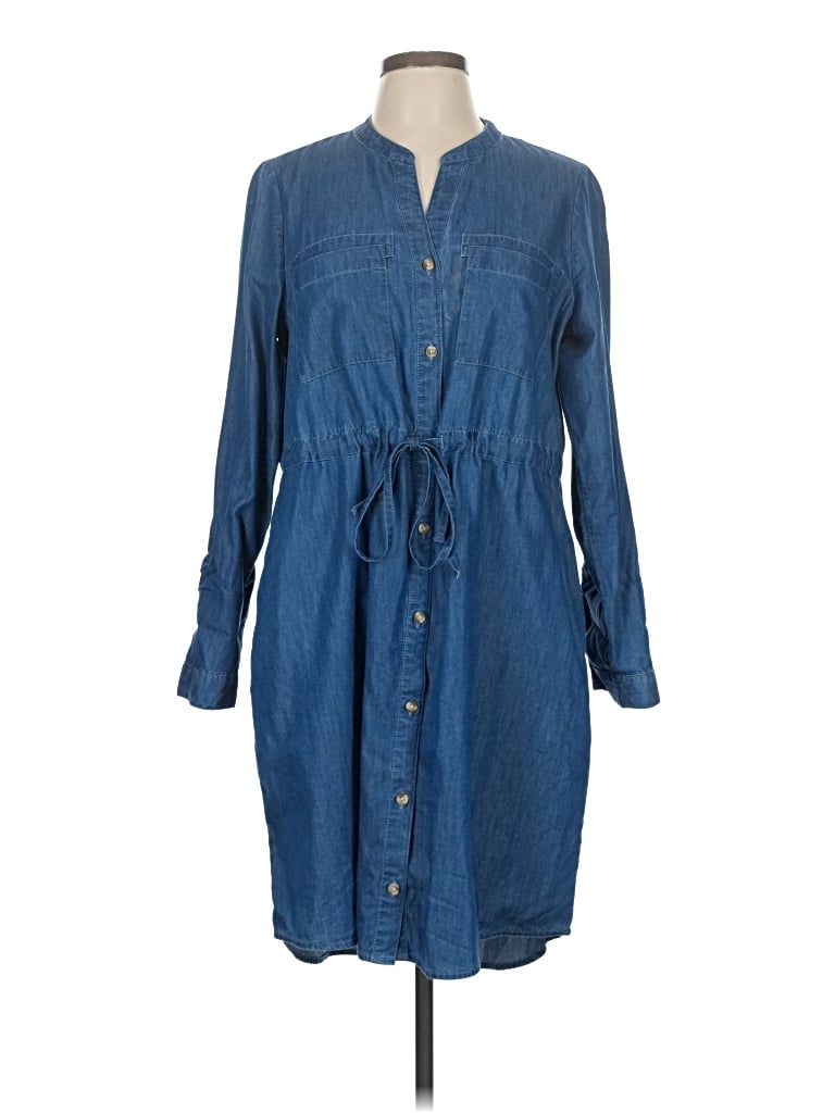 Pre-owned Time And Tru Casual Dress In Blue