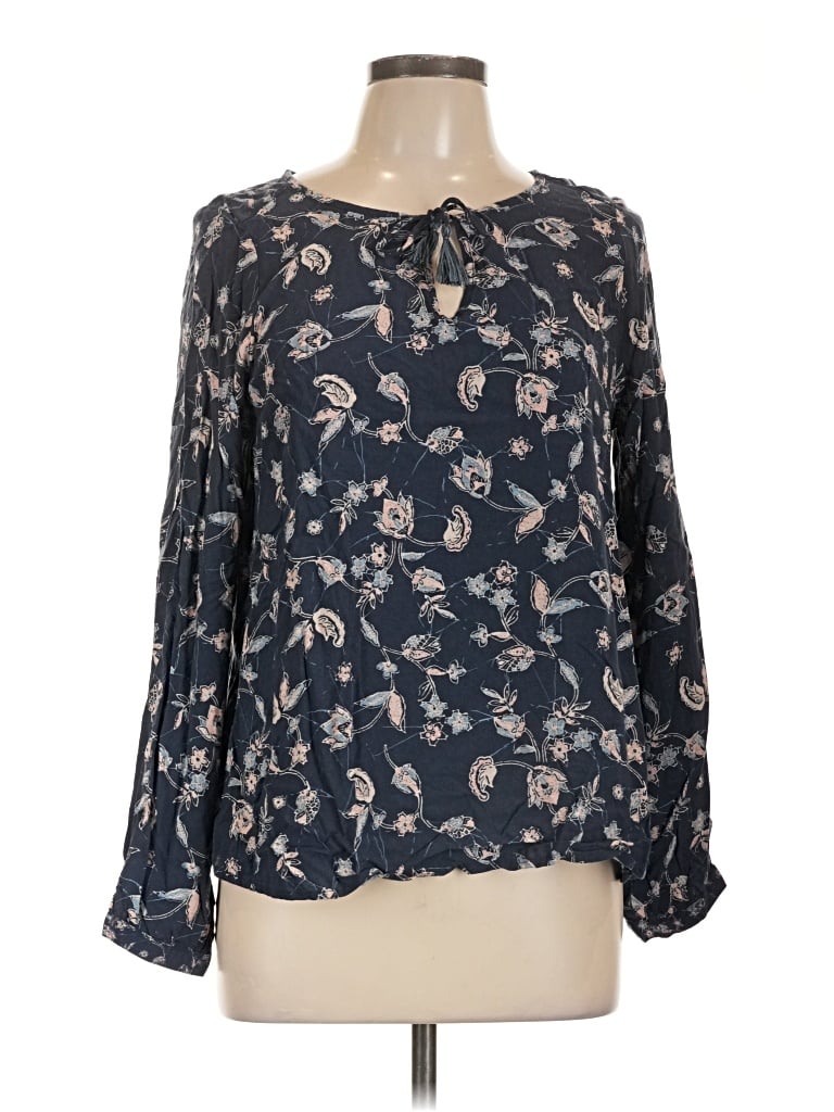 Roxy Long Sleeve Blouse In Blue