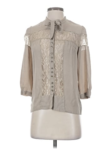 Corey Lynn Calter 3/4 Sleeve Silk Top (view 1)