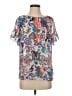 Milly 100% Polyester Blue Short Sleeve Blouse Size S - photo 1