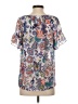 Milly 100% Polyester Blue Short Sleeve Blouse Size S - photo 2